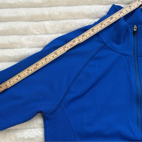 ZELLA Activewear Pull Over Quarter Zip Long Sleeve Top Blue Medium - Picture 8 of 8